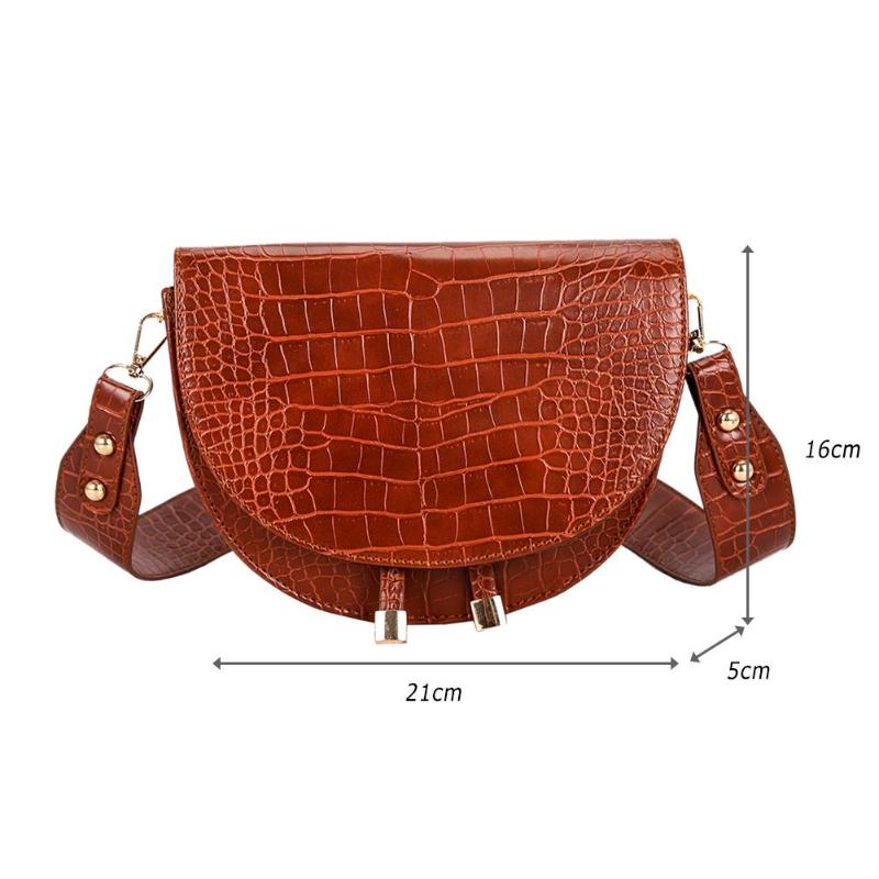 Luxe Crocodile motif sacs à bandoulière pour femmes 2020 demi-rond sac de messager en cuir PU sacs à main sac à bandoulière sac main femme Luxe Crocodile motif sacs à bandoulière pour femmes 2020 demi-rond sac de messager en cuir PU sacs à main sac à bandoulière sac main femme