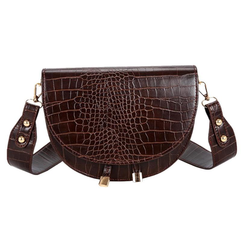 Luxe Crocodile motif sacs à bandoulière pour femmes 2020 demi-rond sac de messager en cuir PU sacs à main sac à bandoulière sac main femme Luxe Crocodile motif sacs à bandoulière pour femmes 2020 demi-rond sac de messager en cuir PU sacs à main sac à bandoulière sac main femme