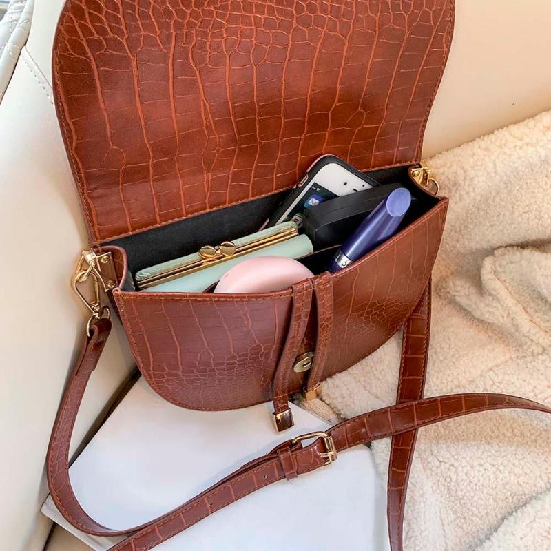 Luxe Crocodile motif sacs à bandoulière pour femmes 2020 demi-rond sac de messager en cuir PU sacs à main sac à bandoulière sac main femme Luxe Crocodile motif sacs à bandoulière pour femmes 2020 demi-rond sac de messager en cuir PU sacs à main sac à bandoulière sac main femme