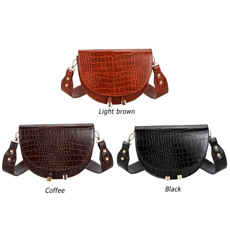 Luxe Crocodile motif sacs à bandoulière pour femmes 2020 demi-rond sac de messager en cuir PU sacs à main sac à bandoulière sac main femme Luxe Crocodile motif sacs à bandoulière pour femmes 2020 demi-rond sac de messager en cuir PU sacs à main sac à bandoulière sac main femme