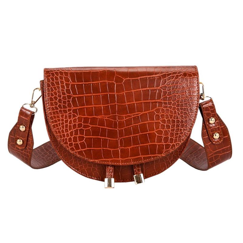 Luxe Crocodile motif sacs à bandoulière pour femmes 2020 demi-rond sac de messager en cuir PU sacs à main sac à bandoulière sac main femme Luxe Crocodile motif sacs à bandoulière pour femmes 2020 demi-rond sac de messager en cuir PU sacs à main sac à bandoulière sac main femme
