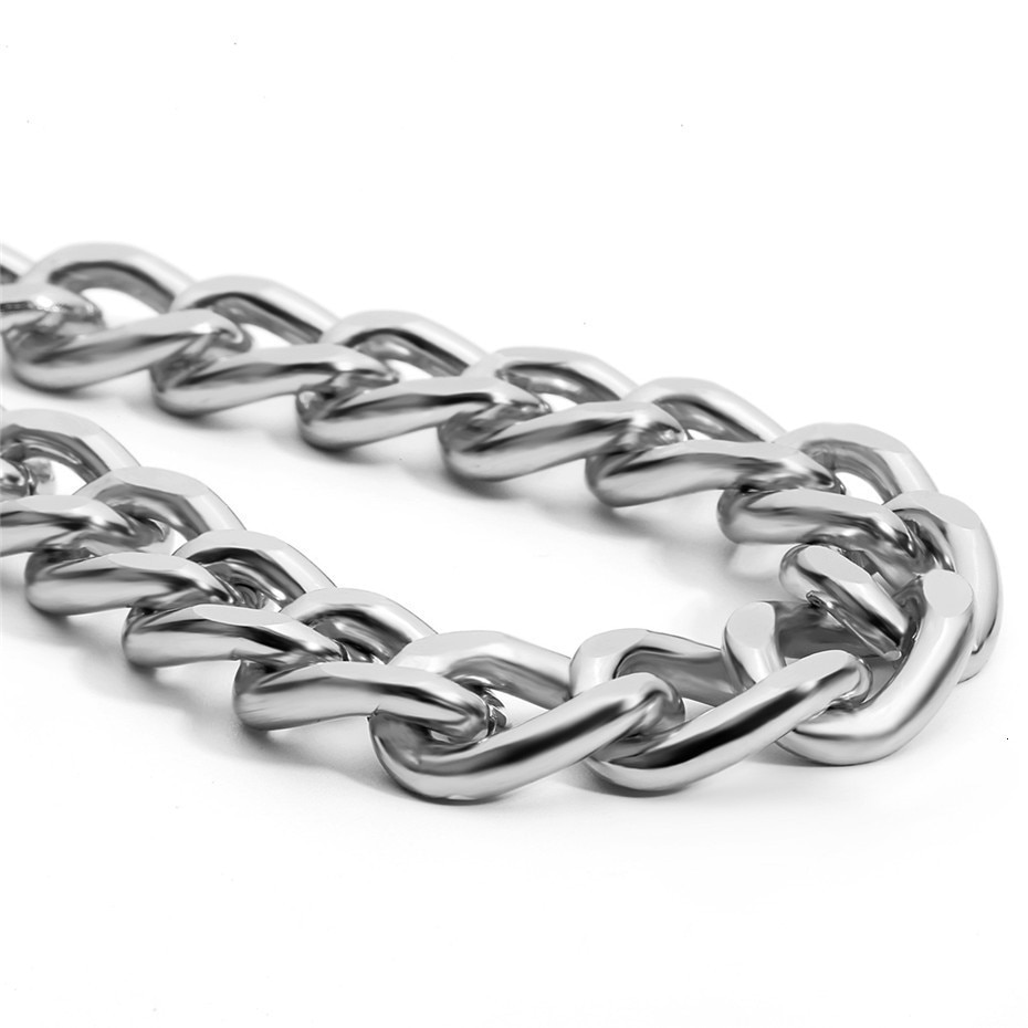 Punk Miami cubain collier ras du cou collier déclaration Hip Hop grand gros aluminium couleur or épais chaîne collier femmes bijoux Punk Miami cubain collier ras du cou collier déclaration Hip Hop grand gros aluminium couleur or épais chaîne collier femmes bijoux