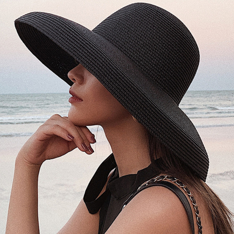 Chapeaux de soleil pour femmes | Uni, élégant, chapeau à large bord, chapeau de plage en paille souple, pour femmes, HT2303, nouvelle collection été 2019 Chapeaux de soleil pour femmes | Uni, élégant, chapeau à large bord, chapeau de plage en paille souple, pour femmes, HT2303, nouvelle collection été 2019