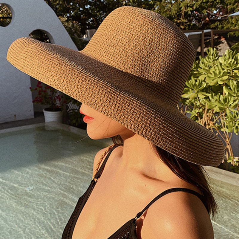 Chapeaux de soleil pour femmes | Uni, élégant, chapeau à large bord, chapeau de plage en paille souple, pour femmes, HT2303, nouvelle collection été 2019 Chapeaux de soleil pour femmes | Uni, élégant, chapeau à large bord, chapeau de plage en paille souple, pour femmes, HT2303, nouvelle collection été 2019