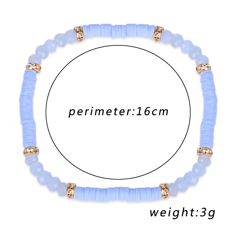 Bohême à la main en céramique colorée perles Bracelets créatif poterie visage perles cristal bracelets pour femme bijoux Bohême à la main en céramique colorée perles Bracelets créatif poterie visage perles cristal bracelets pour femme bijoux