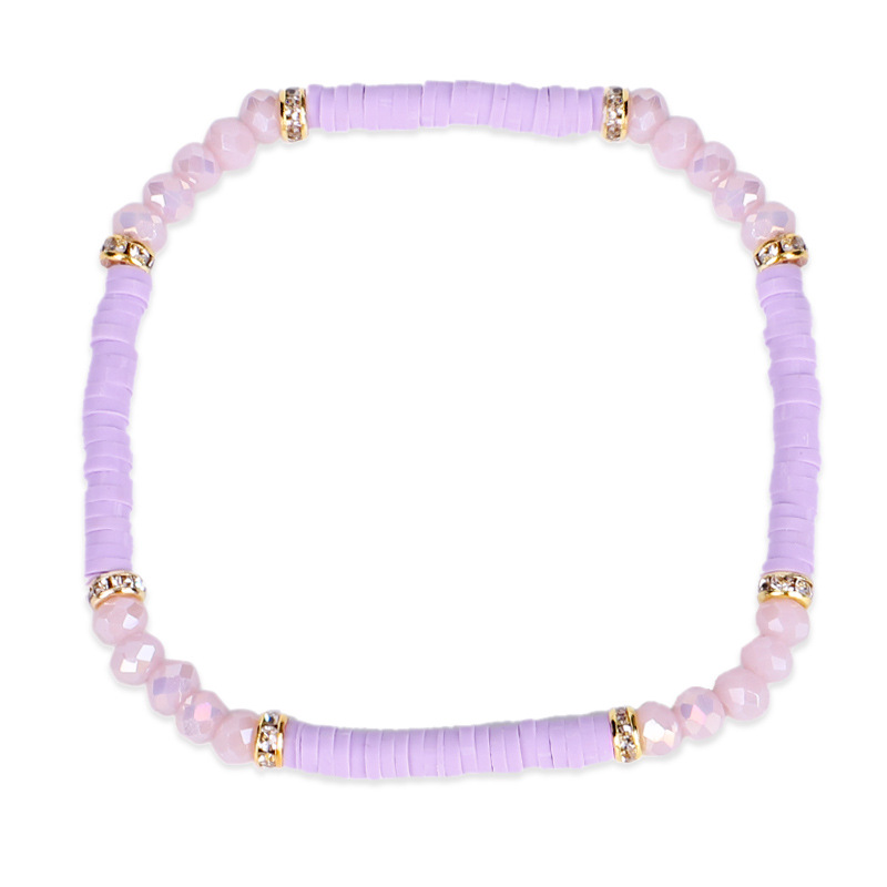 Bohême à la main en céramique colorée perles Bracelets créatif poterie visage perles cristal bracelets pour femme bijoux Bohême à la main en céramique colorée perles Bracelets créatif poterie visage perles cristal bracelets pour femme bijoux