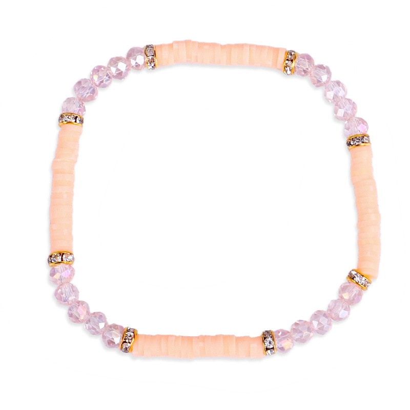 Bohême à la main en céramique colorée perles Bracelets créatif poterie visage perles cristal bracelets pour femme bijoux Bohême à la main en céramique colorée perles Bracelets créatif poterie visage perles cristal bracelets pour femme bijoux