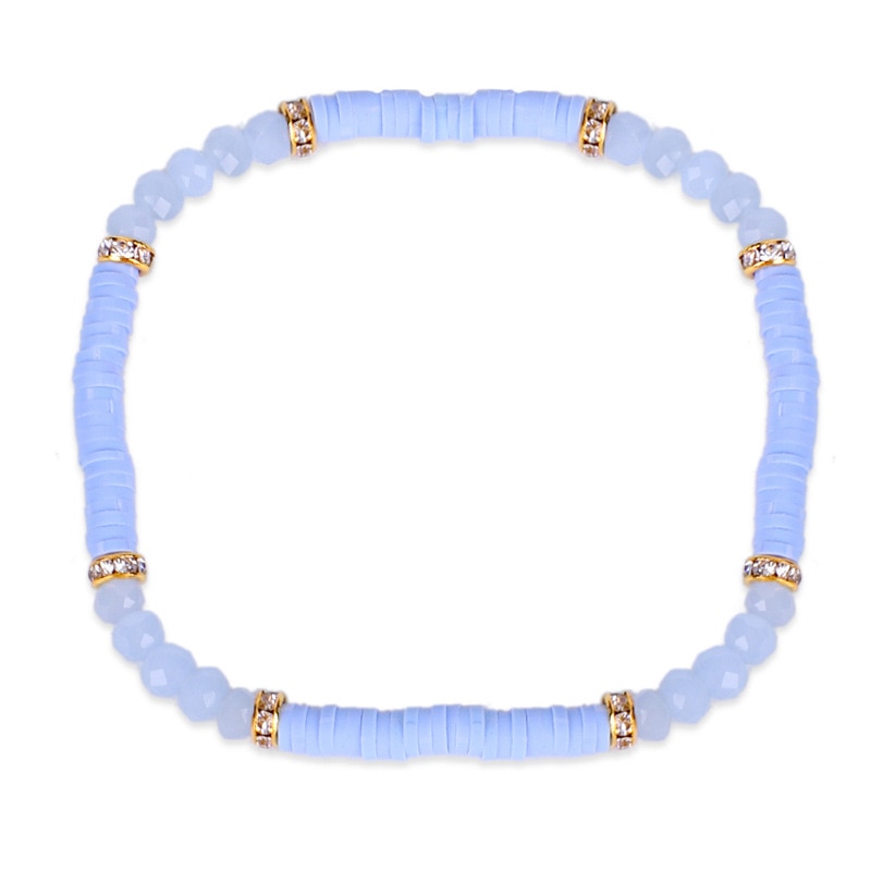 Bohême à la main en céramique colorée perles Bracelets créatif poterie visage perles cristal bracelets pour femme bijoux Bohême à la main en céramique colorée perles Bracelets créatif poterie visage perles cristal bracelets pour femme bijoux