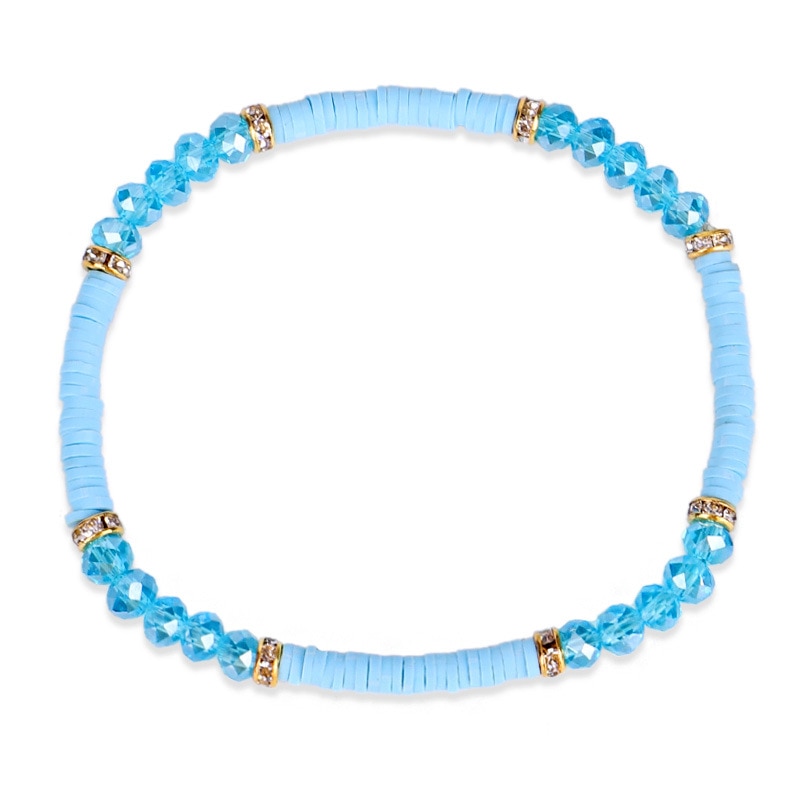 Bohême à la main en céramique colorée perles Bracelets créatif poterie visage perles cristal bracelets pour femme bijoux Bohême à la main en céramique colorée perles Bracelets créatif poterie visage perles cristal bracelets pour femme bijoux