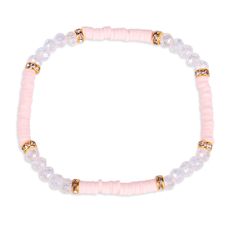 Bohême à la main en céramique colorée perles Bracelets créatif poterie visage perles cristal bracelets pour femme bijoux Bohême à la main en céramique colorée perles Bracelets créatif poterie visage perles cristal bracelets pour femme bijoux