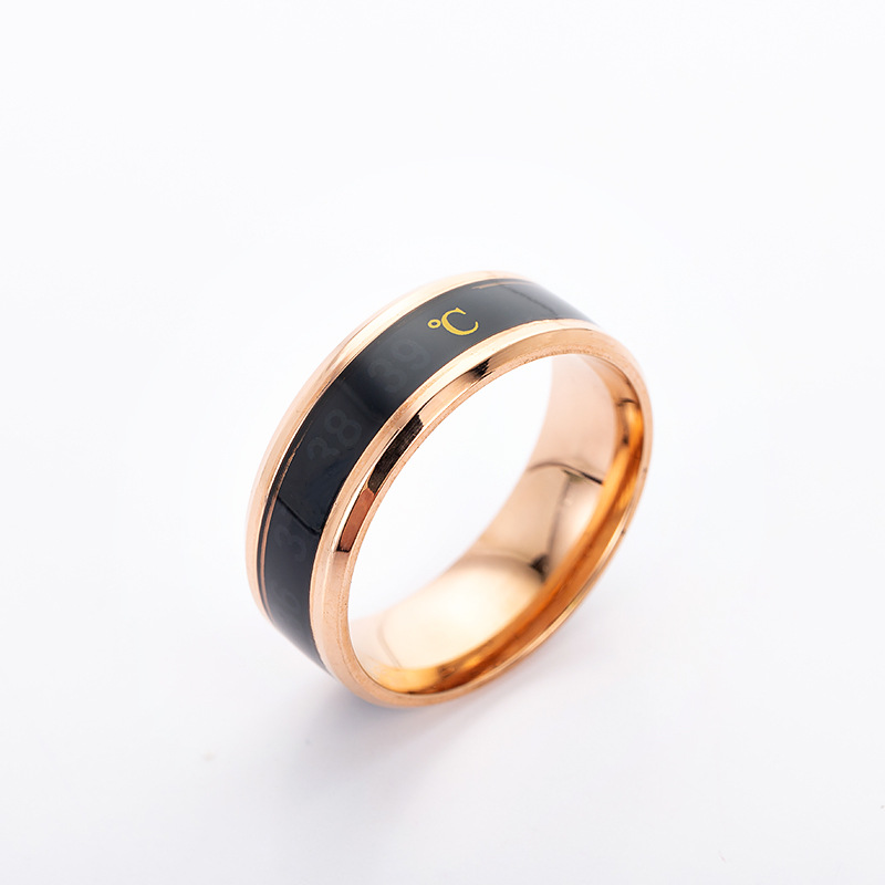 Anneau de température titane acier humeur émotion sentiment Intelligent température sensible anneaux pour femmes hommes étanche bijoux Anneau de température titane acier humeur émotion sentiment Intelligent température sensible anneaux pour femmes hommes étanche bijoux