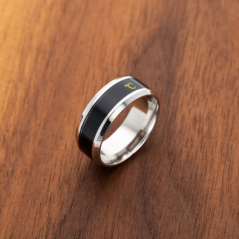 Anneau de température titane acier humeur émotion sentiment Intelligent température sensible anneaux pour femmes hommes étanche bijoux Anneau de température titane acier humeur émotion sentiment Intelligent température sensible anneaux pour femmes hommes étanche bijoux