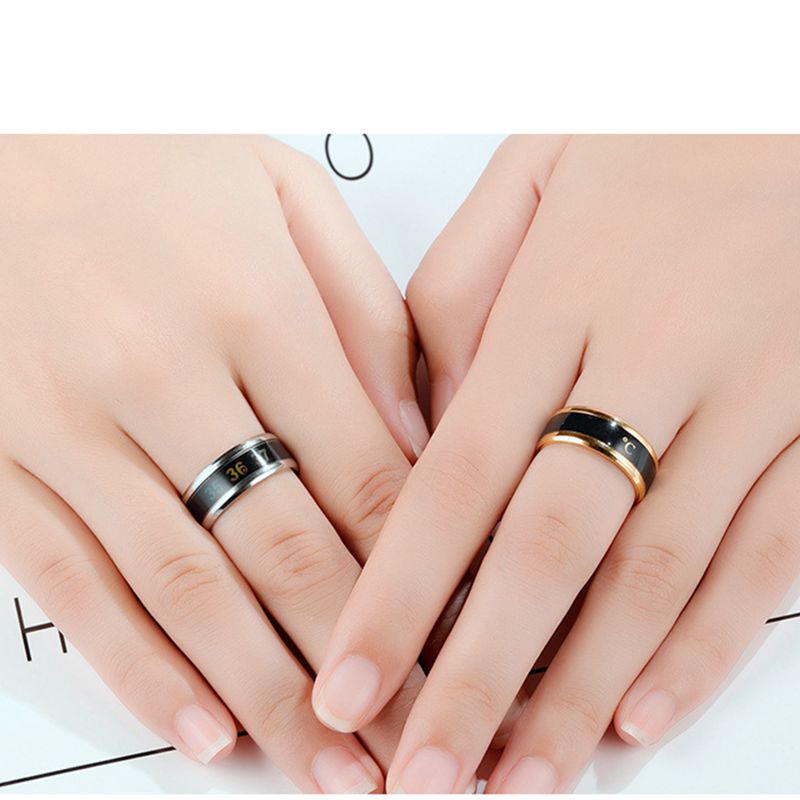 Anneau de température titane acier humeur émotion sentiment Intelligent température sensible anneaux pour femmes hommes étanche bijoux Anneau de température titane acier humeur émotion sentiment Intelligent température sensible anneaux pour femmes hommes étanche bijoux