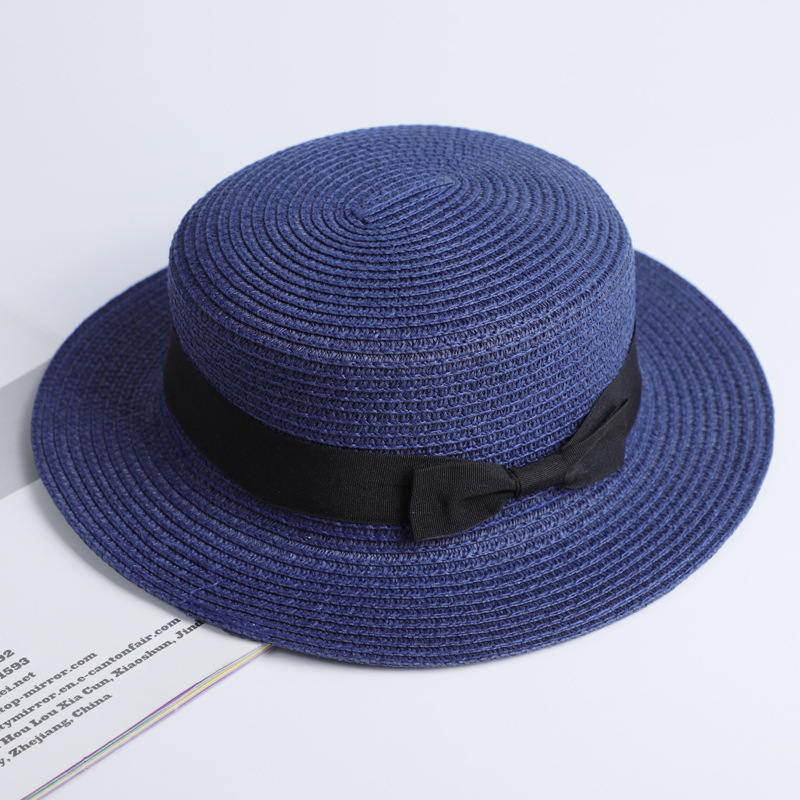 Chapeau de plage simple été 2019 | Chapeau mère-enfant, chapeau décontracté Panama femme, chapeau de marque femmes à bord plat avec nœud papillon, casquette de paille pour filles Chapeau de plage simple été 2019 | Chapeau mère-enfant, chapeau décontracté Panama femme, chapeau de marque femmes à bord plat avec nœud papillon, casquette de paille pour filles