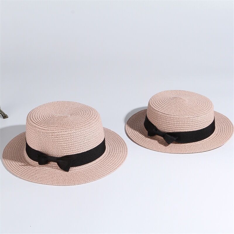 Chapeau de plage simple été 2019 | Chapeau mère-enfant, chapeau décontracté Panama femme, chapeau de marque femmes à bord plat avec nœud papillon, casquette de paille pour filles Chapeau de plage simple été 2019 | Chapeau mère-enfant, chapeau décontracté Panama femme, chapeau de marque femmes à bord plat avec nœud papillon, casquette de paille pour filles