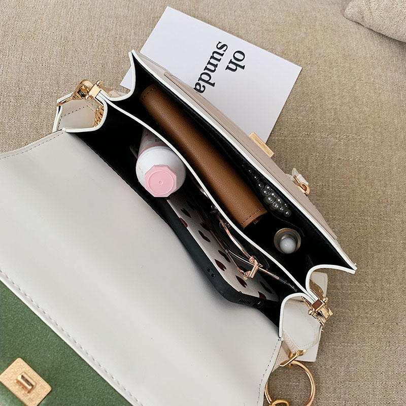 Gommage cuir contraste couleur Crossbody sacs pour femmes 2019 chaîne Messenger sac à bandoulière dames sacs à main et sacs à main bandoulière Gommage cuir contraste couleur Crossbody sacs pour femmes 2019 chaîne Messenger sac à bandoulière dames sacs à main et sacs à main bandoulière