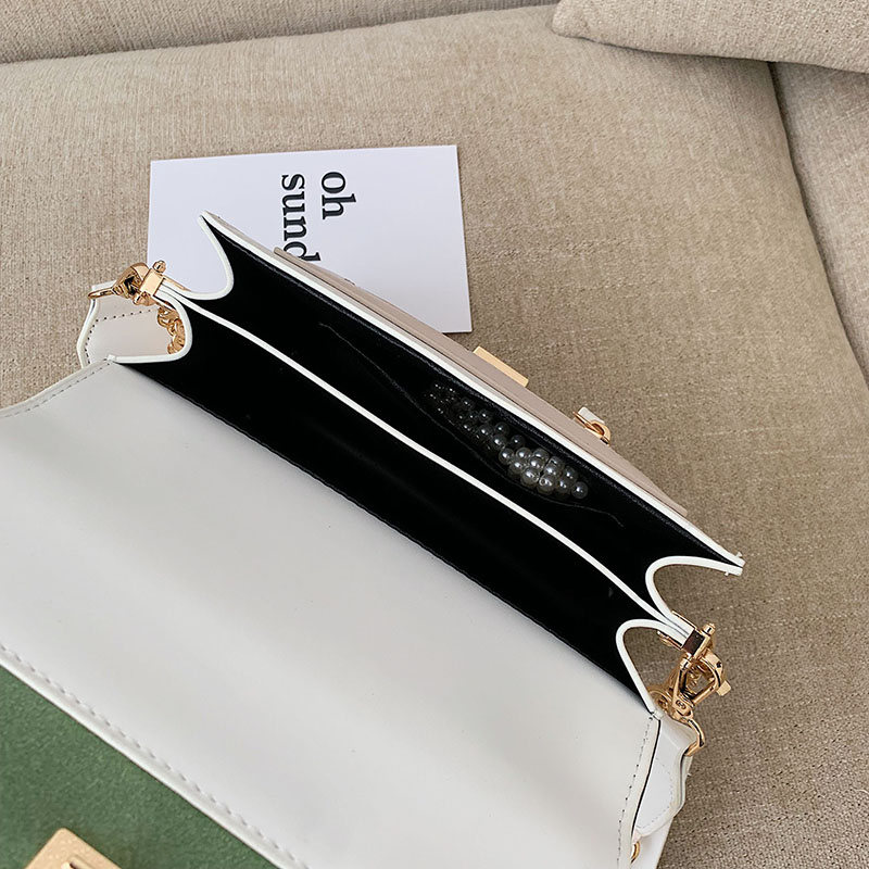 Gommage cuir contraste couleur Crossbody sacs pour femmes 2019 chaîne Messenger sac à bandoulière dames sacs à main et sacs à main bandoulière Gommage cuir contraste couleur Crossbody sacs pour femmes 2019 chaîne Messenger sac à bandoulière dames sacs à main et sacs à main bandoulière