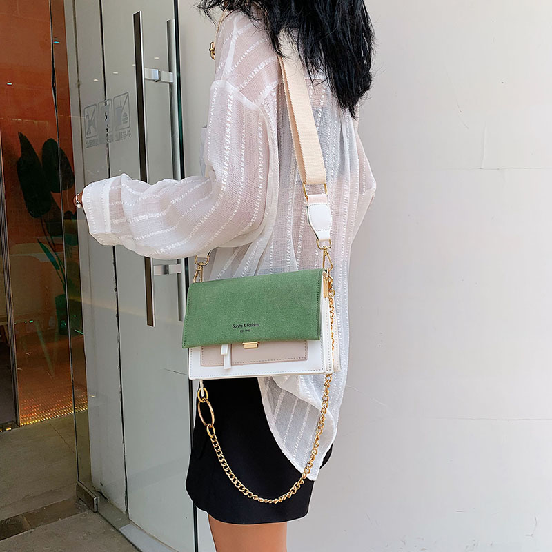 Gommage cuir contraste couleur Crossbody sacs pour femmes 2019 chaîne Messenger sac à bandoulière dames sacs à main et sacs à main bandoulière Gommage cuir contraste couleur Crossbody sacs pour femmes 2019 chaîne Messenger sac à bandoulière dames sacs à main et sacs à main bandoulière