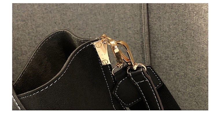 Sac de messager femmes seau sac à bandoulière grande capacité vintage mat en cuir PU dame sac à main de luxe concepteur bolsos mujer noir Sac de messager femmes seau sac à bandoulière grande capacité vintage mat en cuir PU dame sac à main de luxe concepteur bolsos mujer noir