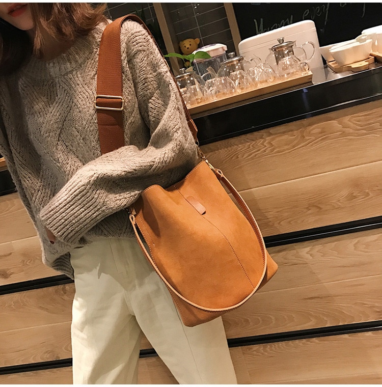 Sac de messager femmes seau sac à bandoulière grande capacité vintage mat en cuir PU dame sac à main de luxe concepteur bolsos mujer noir Sac de messager femmes seau sac à bandoulière grande capacité vintage mat en cuir PU dame sac à main de luxe concepteur bolsos mujer noir