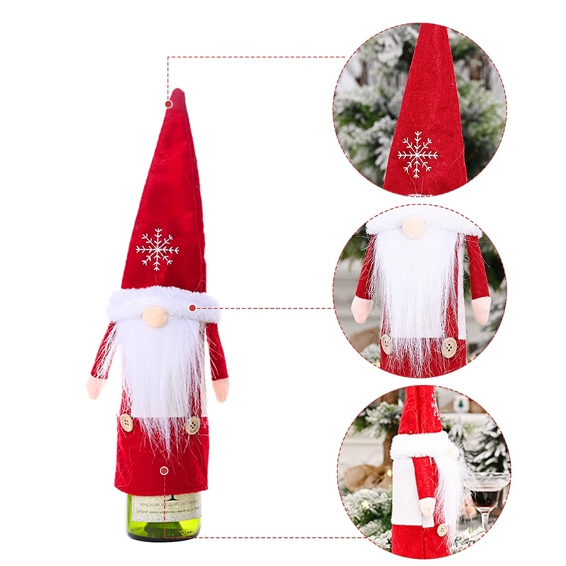 Noël bouteille de vin couverture joyeux noël décor pour la maison 2020 Natal Noel noël Table décor noël cadeau bonne année 2021 Noël bouteille de vin couverture joyeux noël décor pour la maison 2020 Natal Noel noël Table décor noël cadeau bonne année 2021