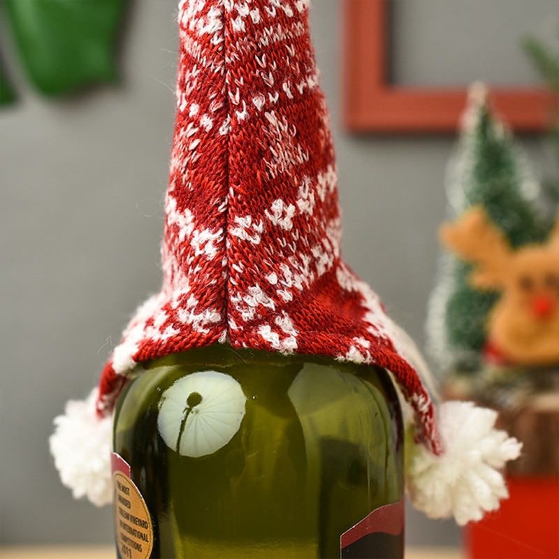 Noël bouteille de vin couverture joyeux noël décor pour la maison 2020 Natal Noel noël Table décor noël cadeau bonne année 2021 Noël bouteille de vin couverture joyeux noël décor pour la maison 2020 Natal Noel noël Table décor noël cadeau bonne année 2021