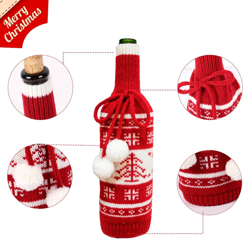 Noël bouteille de vin couverture joyeux noël décor pour la maison 2020 Natal Noel noël Table décor noël cadeau bonne année 2021 Noël bouteille de vin couverture joyeux noël décor pour la maison 2020 Natal Noel noël Table décor noël cadeau bonne année 2021