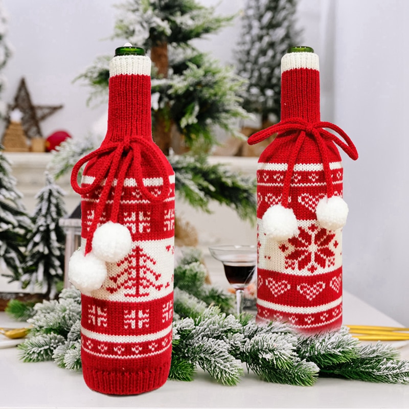 Noël bouteille de vin couverture joyeux noël décor pour la maison 2020 Natal Noel noël Table décor noël cadeau bonne année 2021 Noël bouteille de vin couverture joyeux noël décor pour la maison 2020 Natal Noel noël Table décor noël cadeau bonne année 2021