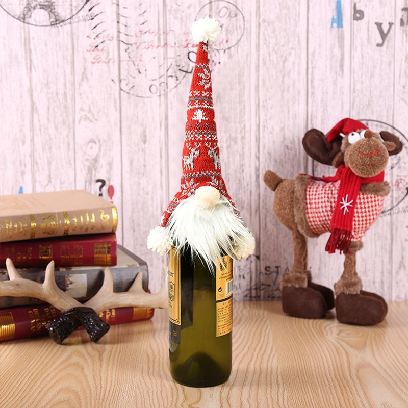 Noël bouteille de vin couverture joyeux noël décor pour la maison 2020 Natal Noel noël Table décor noël cadeau bonne année 2021 Noël bouteille de vin couverture joyeux noël décor pour la maison 2020 Natal Noel noël Table décor noël cadeau bonne année 2021