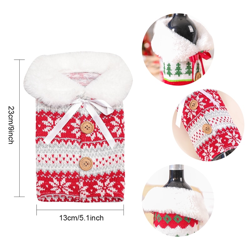Noël bouteille de vin couverture joyeux noël décor pour la maison 2020 Natal Noel noël Table décor noël cadeau bonne année 2021 Noël bouteille de vin couverture joyeux noël décor pour la maison 2020 Natal Noel noël Table décor noël cadeau bonne année 2021