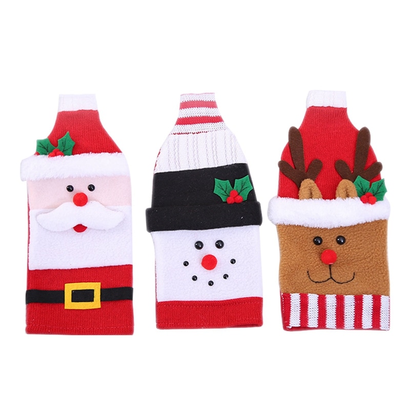 Noël bouteille de vin couverture joyeux noël décor pour la maison 2020 Natal Noel noël Table décor noël cadeau bonne année 2021 Noël bouteille de vin couverture joyeux noël décor pour la maison 2020 Natal Noel noël Table décor noël cadeau bonne année 2021