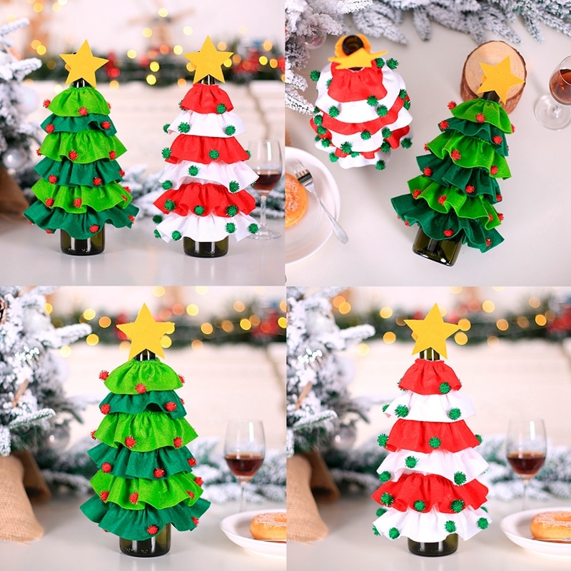Noël bouteille de vin couverture joyeux noël décor pour la maison 2020 Natal Noel noël Table décor noël cadeau bonne année 2021 Noël bouteille de vin couverture joyeux noël décor pour la maison 2020 Natal Noel noël Table décor noël cadeau bonne année 2021