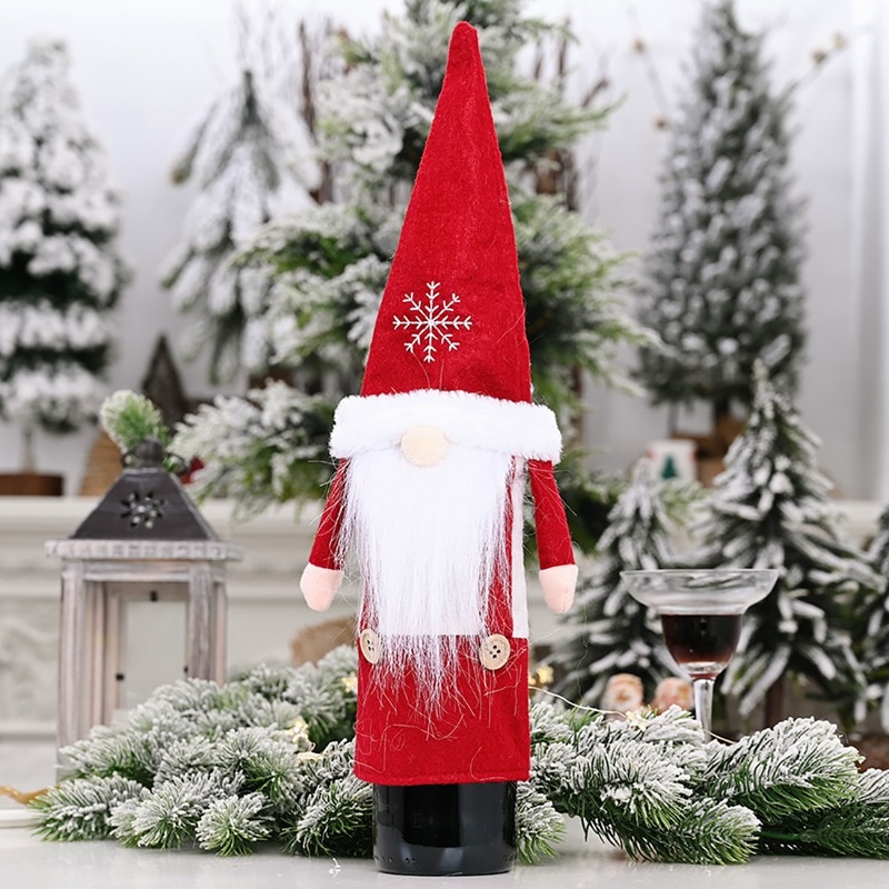 Noël bouteille de vin couverture joyeux noël décor pour la maison 2020 Natal Noel noël Table décor noël cadeau bonne année 2021 Noël bouteille de vin couverture joyeux noël décor pour la maison 2020 Natal Noel noël Table décor noël cadeau bonne année 2021