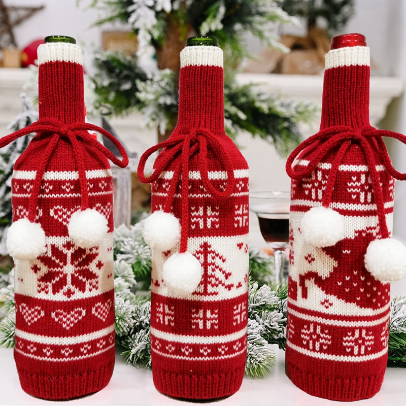 Noël bouteille de vin couverture joyeux noël décor pour la maison 2020 Natal Noel noël Table décor noël cadeau bonne année 2021 Noël bouteille de vin couverture joyeux noël décor pour la maison 2020 Natal Noel noël Table décor noël cadeau bonne année 2021