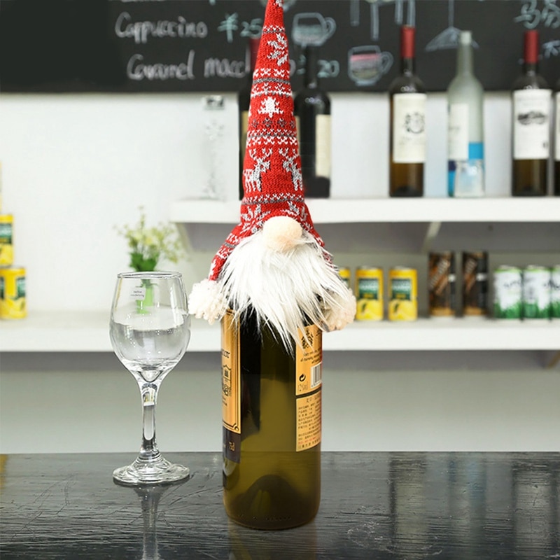 Noël bouteille de vin couverture joyeux noël décor pour la maison 2020 Natal Noel noël Table décor noël cadeau bonne année 2021 Noël bouteille de vin couverture joyeux noël décor pour la maison 2020 Natal Noel noël Table décor noël cadeau bonne année 2021