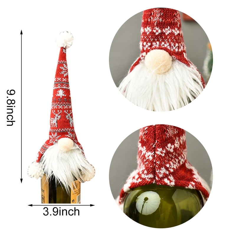 Noël bouteille de vin couverture joyeux noël décor pour la maison 2020 Natal Noel noël Table décor noël cadeau bonne année 2021 Noël bouteille de vin couverture joyeux noël décor pour la maison 2020 Natal Noel noël Table décor noël cadeau bonne année 2021