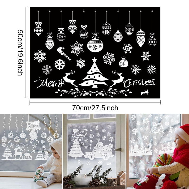 FRIGG noël Stickers muraux fenêtre verre autocollants 2020 décor de noël pour la maison joyeux noël ornement Noel Navidad Natal FRIGG noël Stickers muraux fenêtre verre autocollants 2020 décor de noël pour la maison joyeux noël ornement Noel Navidad Natal