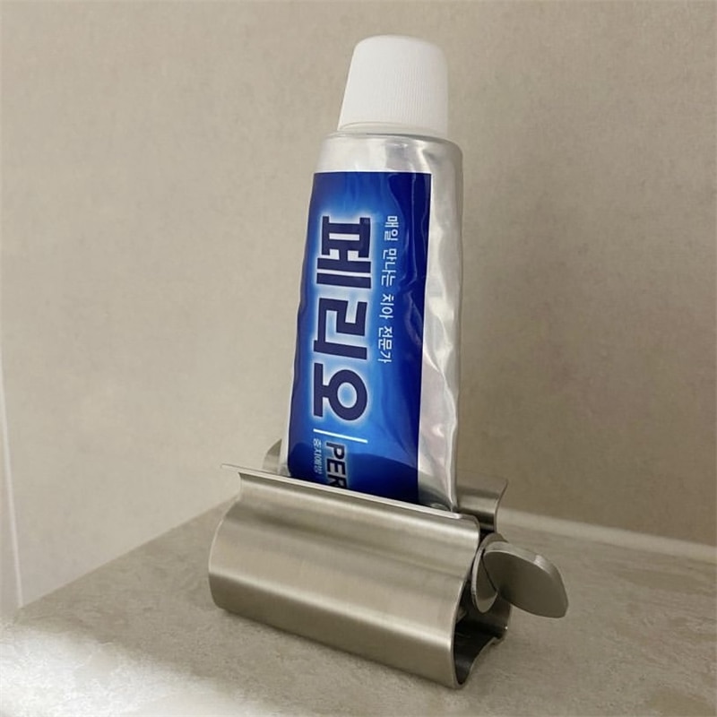 Distributeur de dentifrice en acier inoxydable, ensemble d'accessoires de salle de bains, porte-brosse à dents Distributeur de dentifrice en acier inoxydable, ensemble d'accessoires de salle de bains, porte-brosse à dents