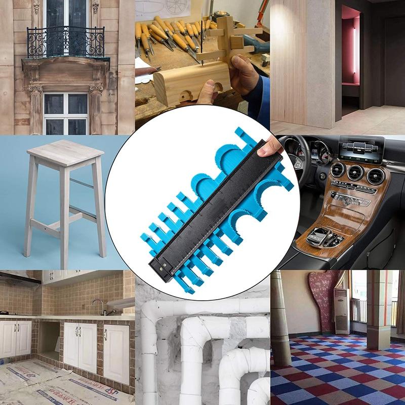 12/14/25/50 cm Contour Jauge En Plastique Profil Copie Contour Jauges Standard Bois Marquage Outil Carrelage Stratifié Carreaux Outils