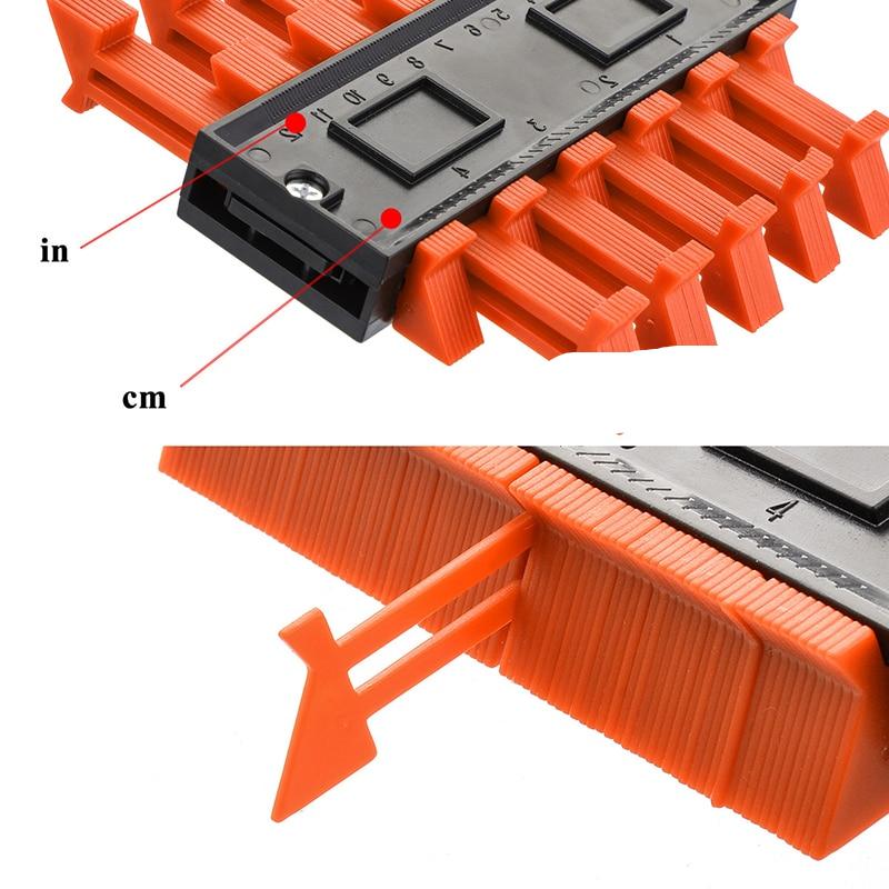 12/14/25/50 cm Contour Jauge En Plastique Profil Copie Contour Jauges Standard Bois Marquage Outil Carrelage Stratifié Carreaux Outils
