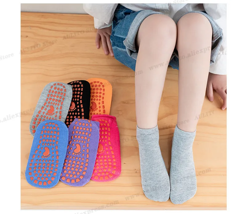 Chaussettes de sol coordonnantes en coton pour enfants et adultes, respirantes, élastiques, tremimmersion, sports, garçons, filles, extérieur, parent-enfant