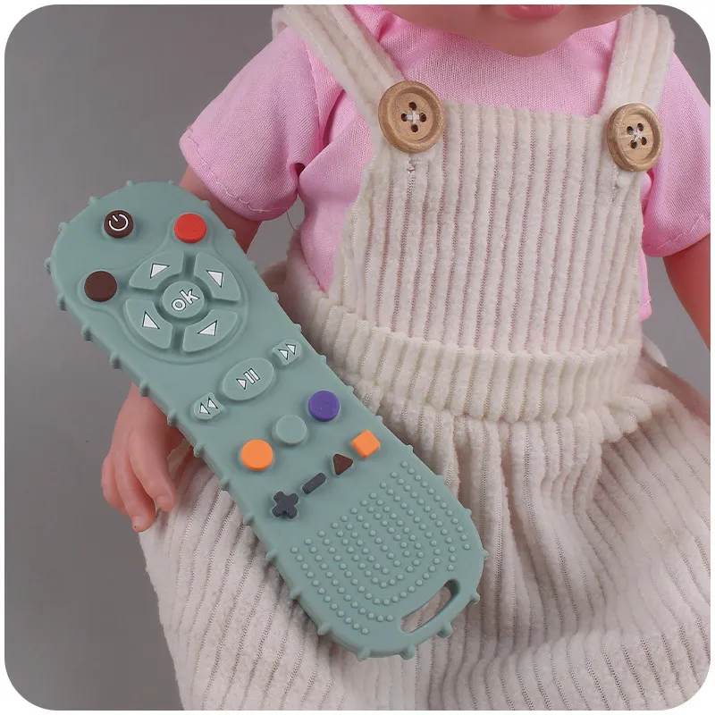 TeWindsor-Jouet de dentition en forme de télécommande TV pour bébé, jouet en silicone pour rongeur, gomme, jouet mentaires oriel pour enfants, 1PC